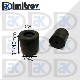Гумен тампон Ø  8 х Ø 40 х 40 mm
